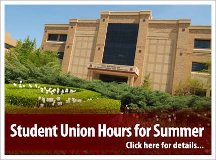 Student Union summer hours