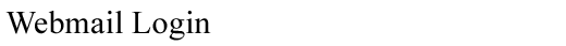 Webmail Login
