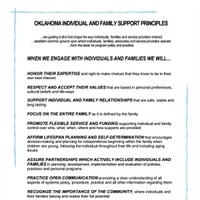 Oklahoma Individual and Family Support Principles