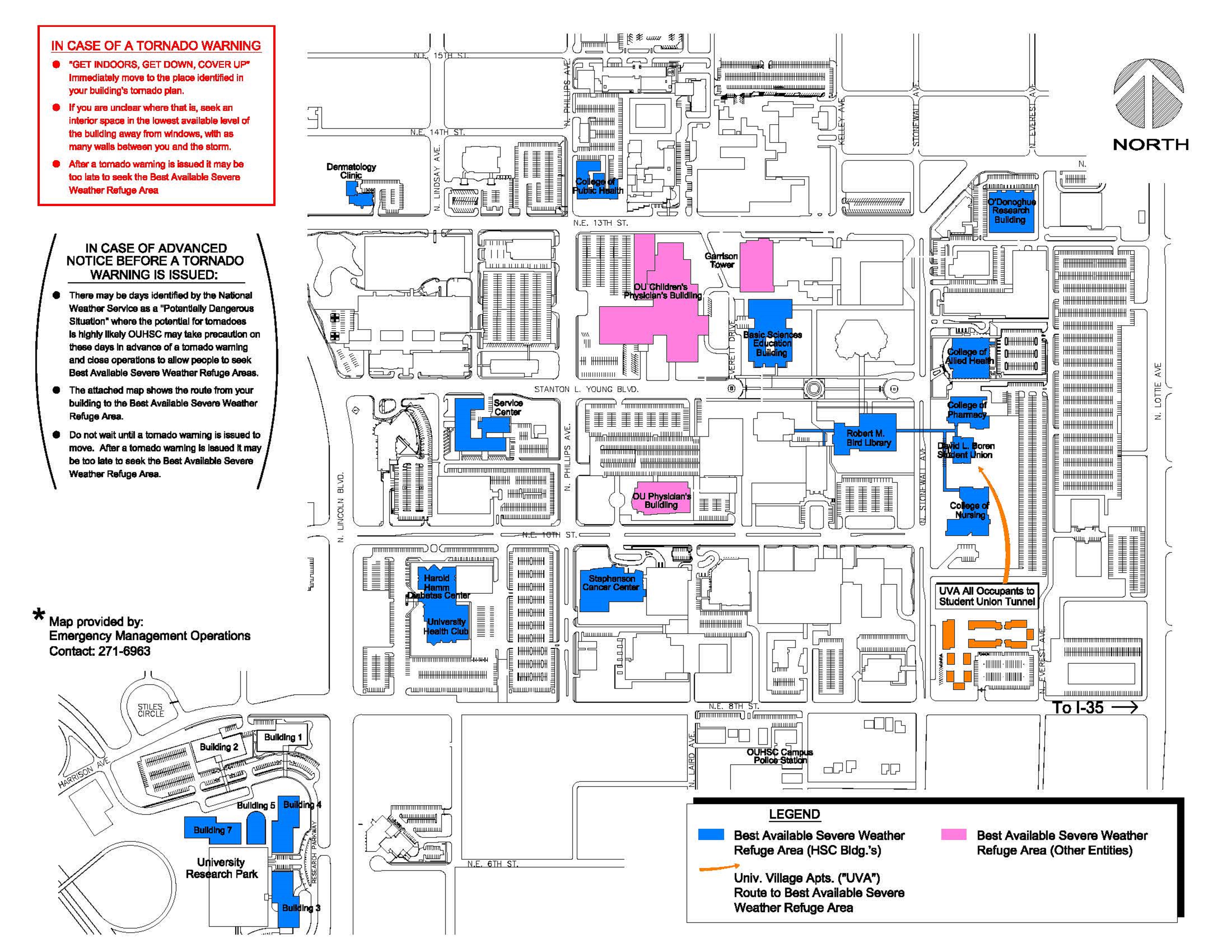 OUHSC Police > Emergency Management > EOM Severe Weather Refuge Plan